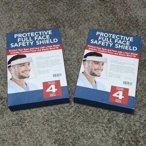 Protective Full Face Safety Shield (Box of 4). NIB.